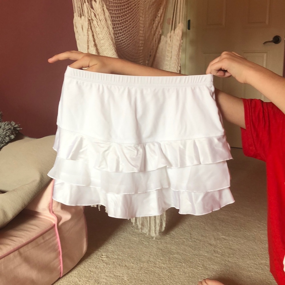 White Layered Tennis skirt